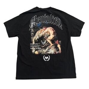 Mentality "Against All Odds" Graphic T-Shirt Black Hercules Gym Pump Cover XL